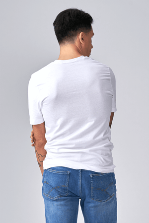 Basic V-neck t-shirt - Hvit