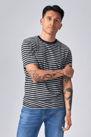 Nørregade Stripe - Meleret Svart-Grå