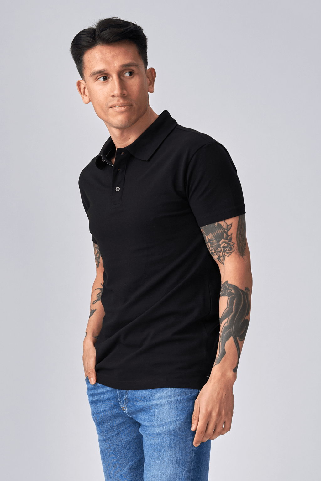 Muscle Polo Shirt - Svart