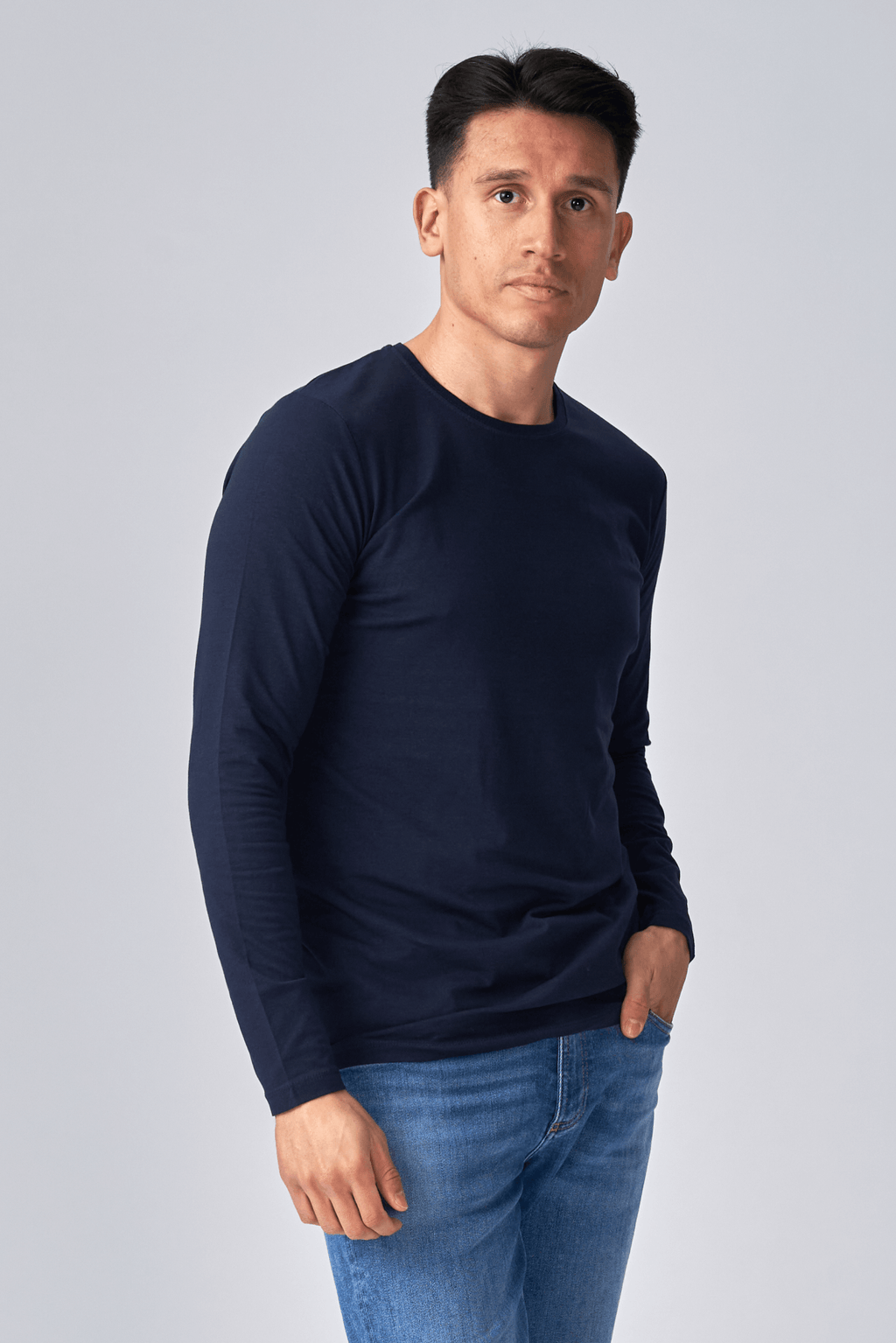 Langermet Muscle T-shirt - Navy