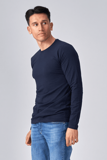 Langermet Muscle T-shirt - Navy