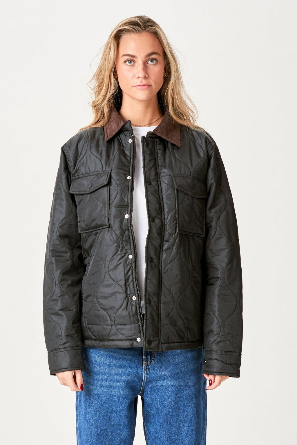 Ella Quiltet Jacket - Svart