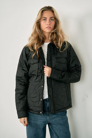 Ella Quiltet Jacket - Svart