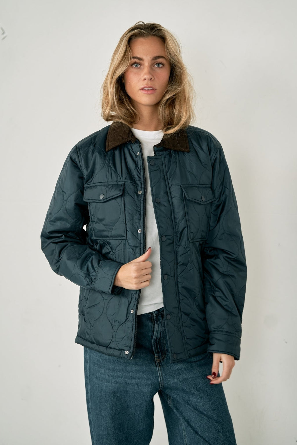 Ella Quiltet Jakke - Navy