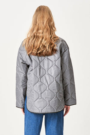 Quilted Block Jacket - Grå/Svart