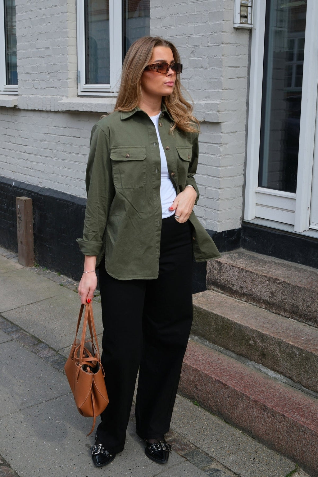 Amber Twill Skjorte - Grønn