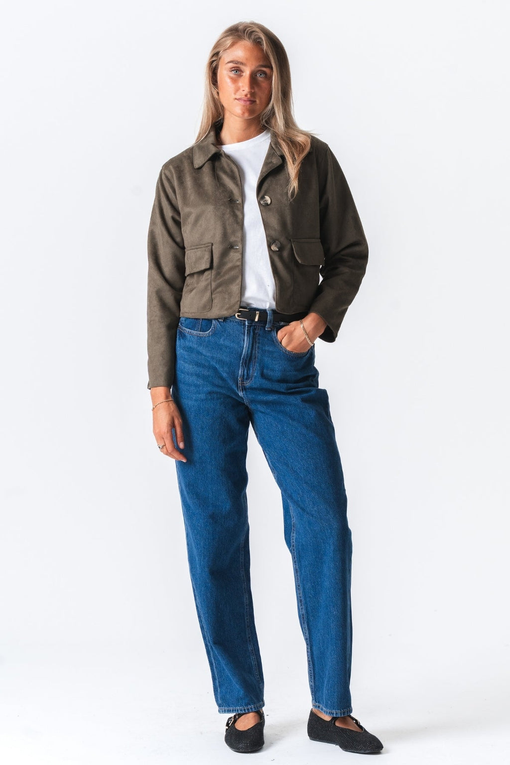 Nelly Kort Jakke - Army