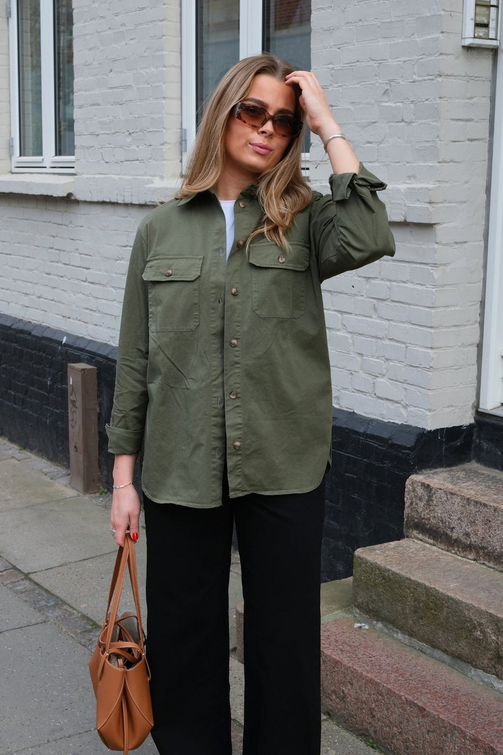 Amber Twill Skjorte - Grønn