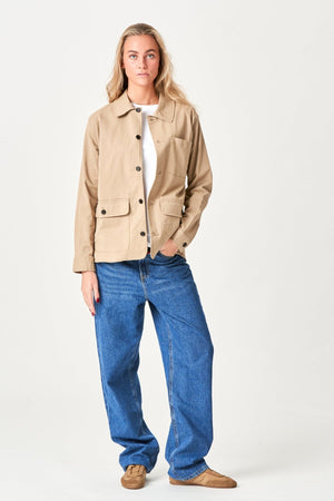 Twill Shacket - Beige