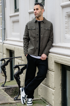 Twill Skjortejakke - Mørk Oliven