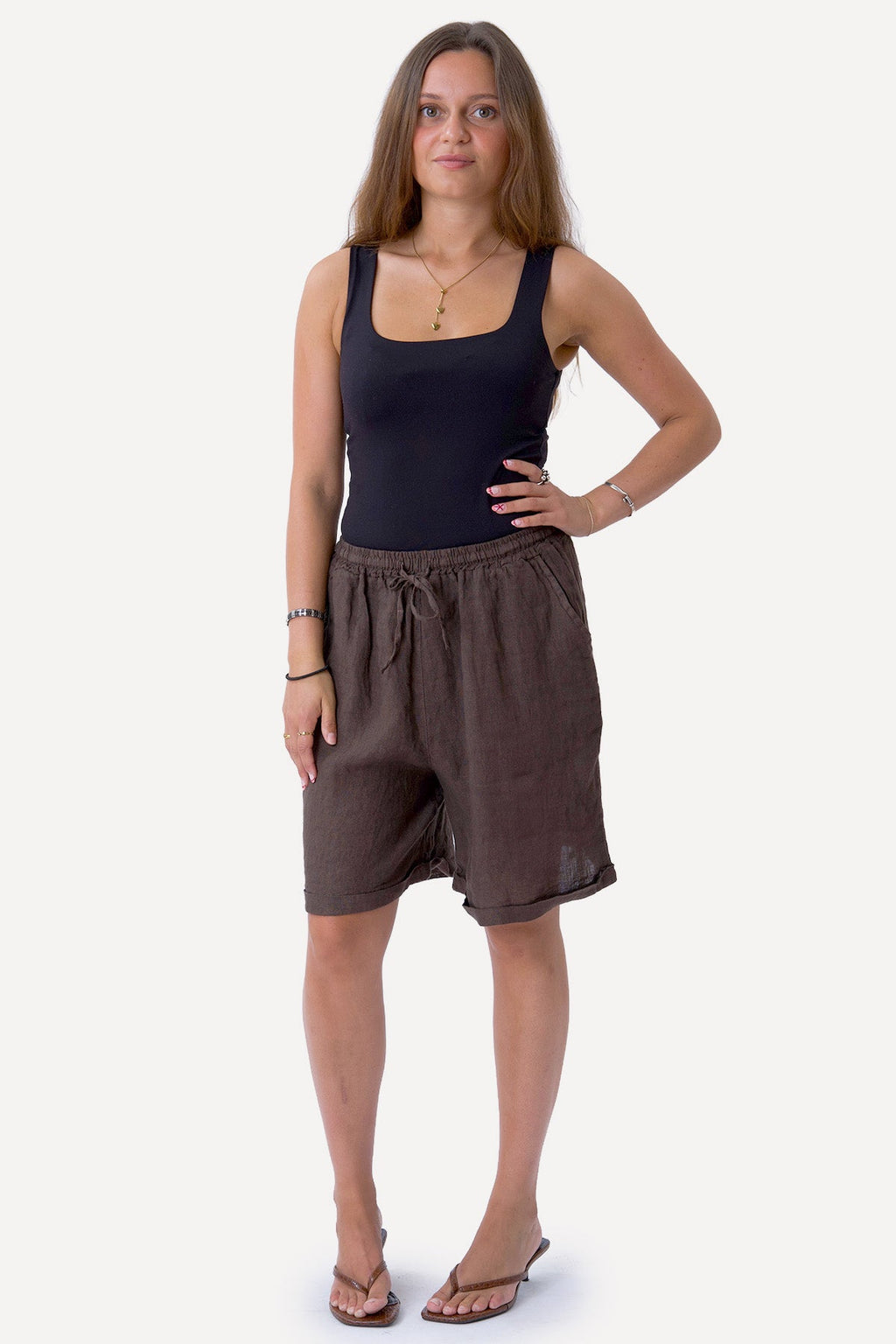 Linshorts - Brun