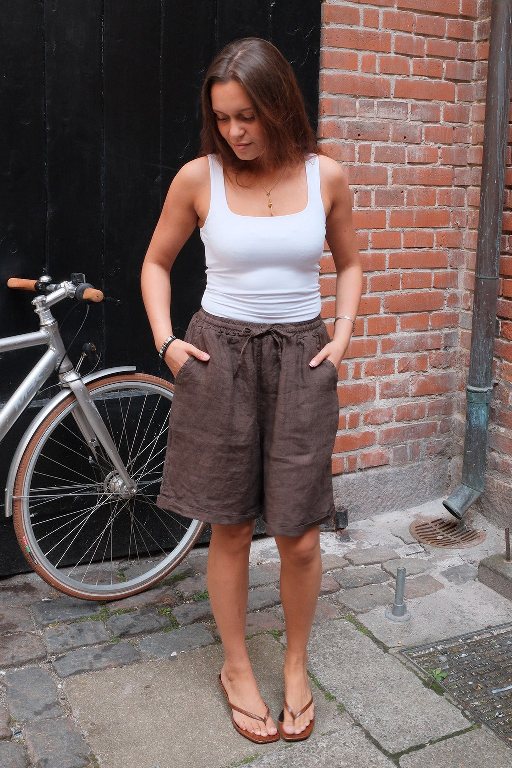 Linshorts - Brun