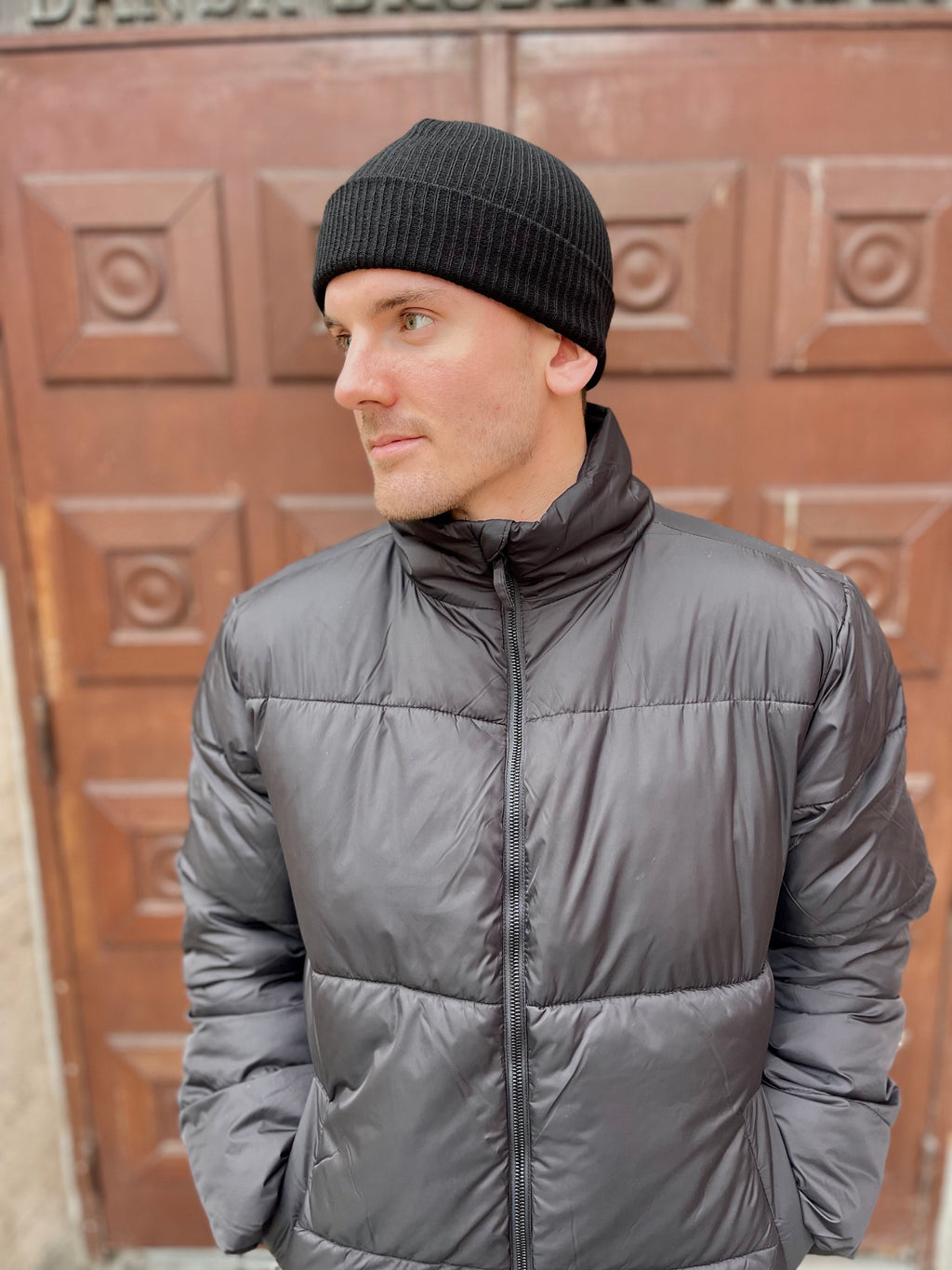 Strikket lue - Svart