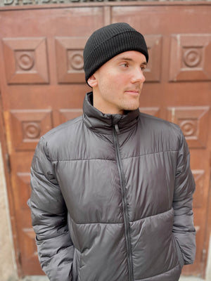 Strikket lue - Svart