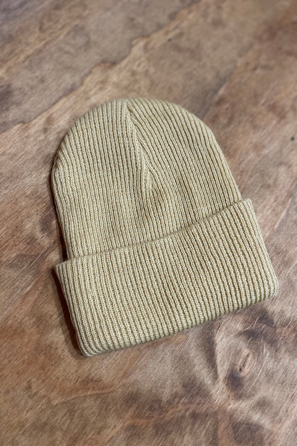 Strikket lue - Beige