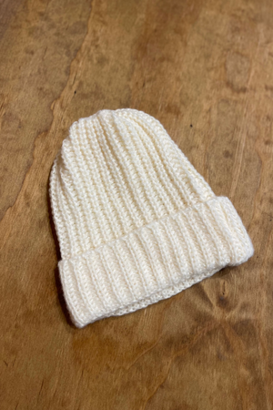 Ribbed Beanie - Lys beige