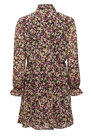 Ingrid langermet kjole - Brun