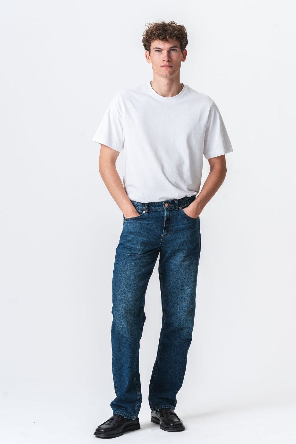 Relaxed Fit Jeans - Mørk Blue Denim