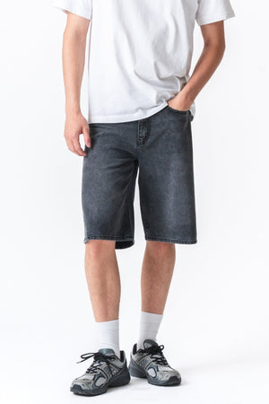 Denim Shorts Loose - Sort