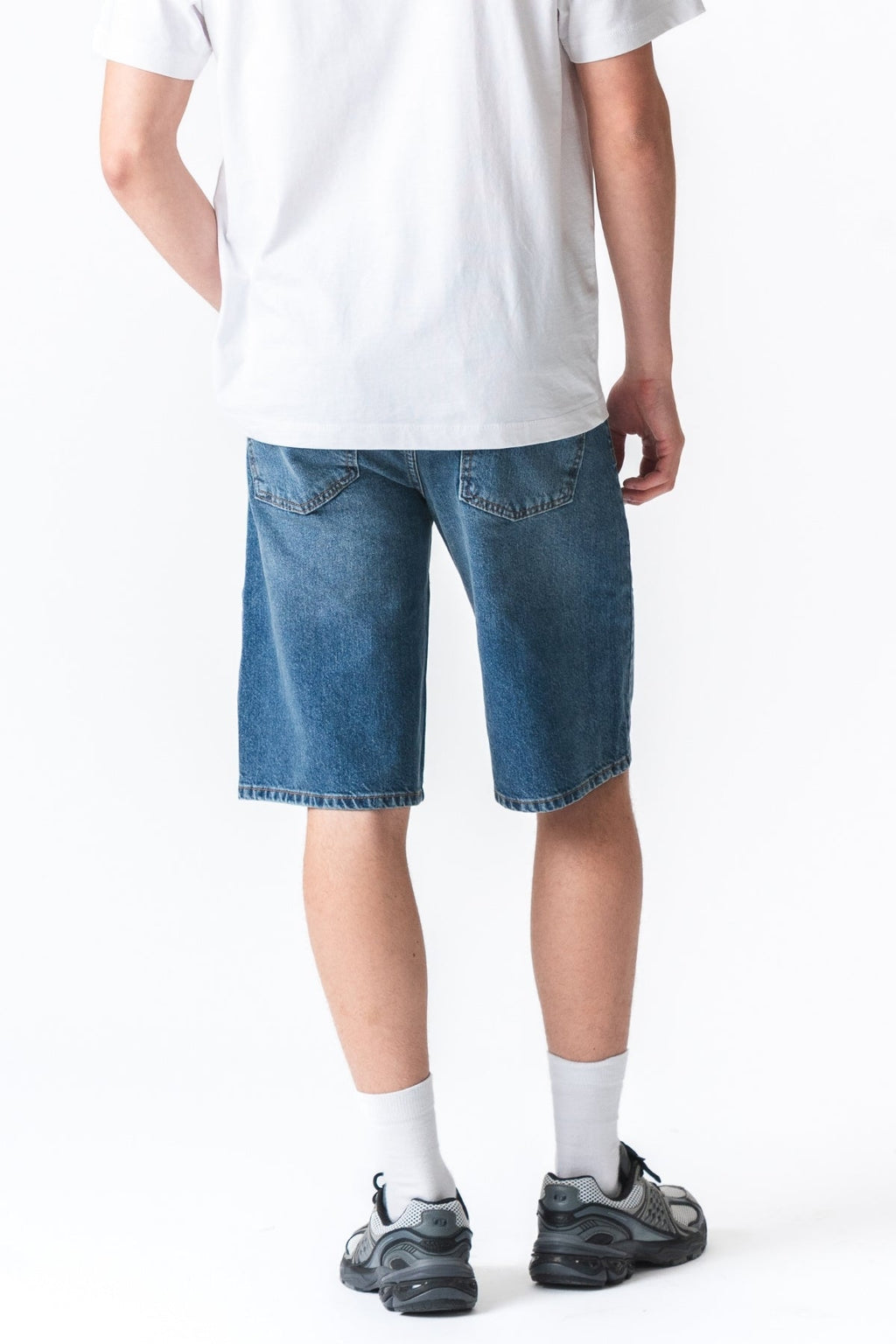 Denim Shorts Loose - Blå