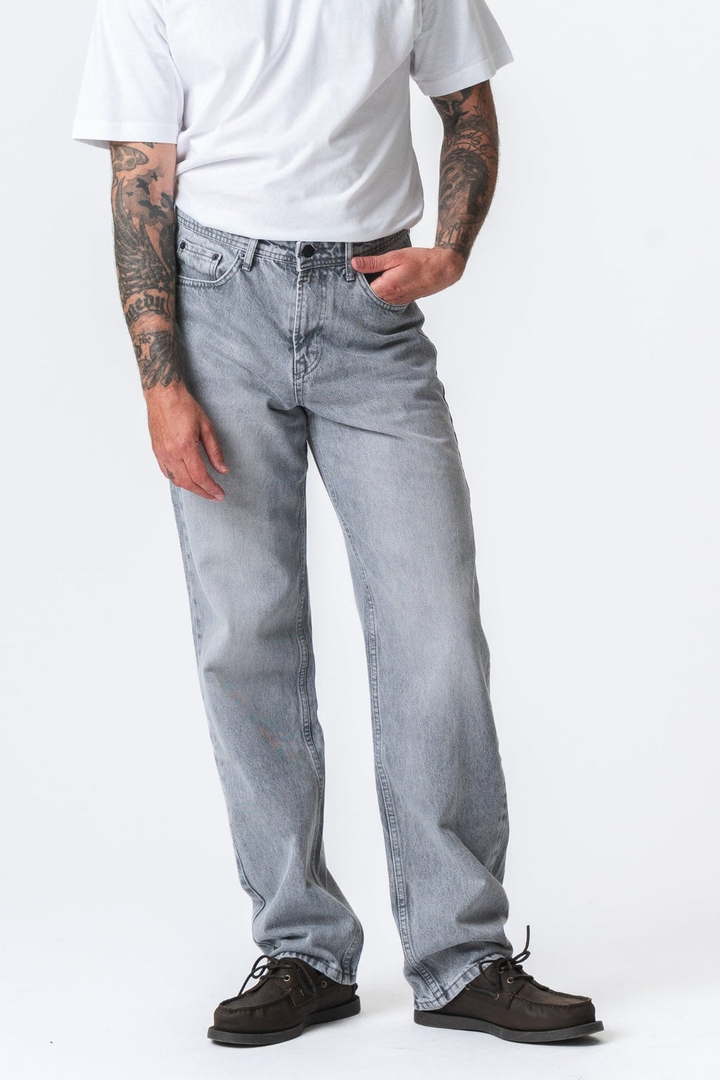 Noah Loose Fit Jeans - Grå Denim