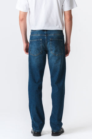 Relaxed Fit Jeans - Mørk Blue Denim