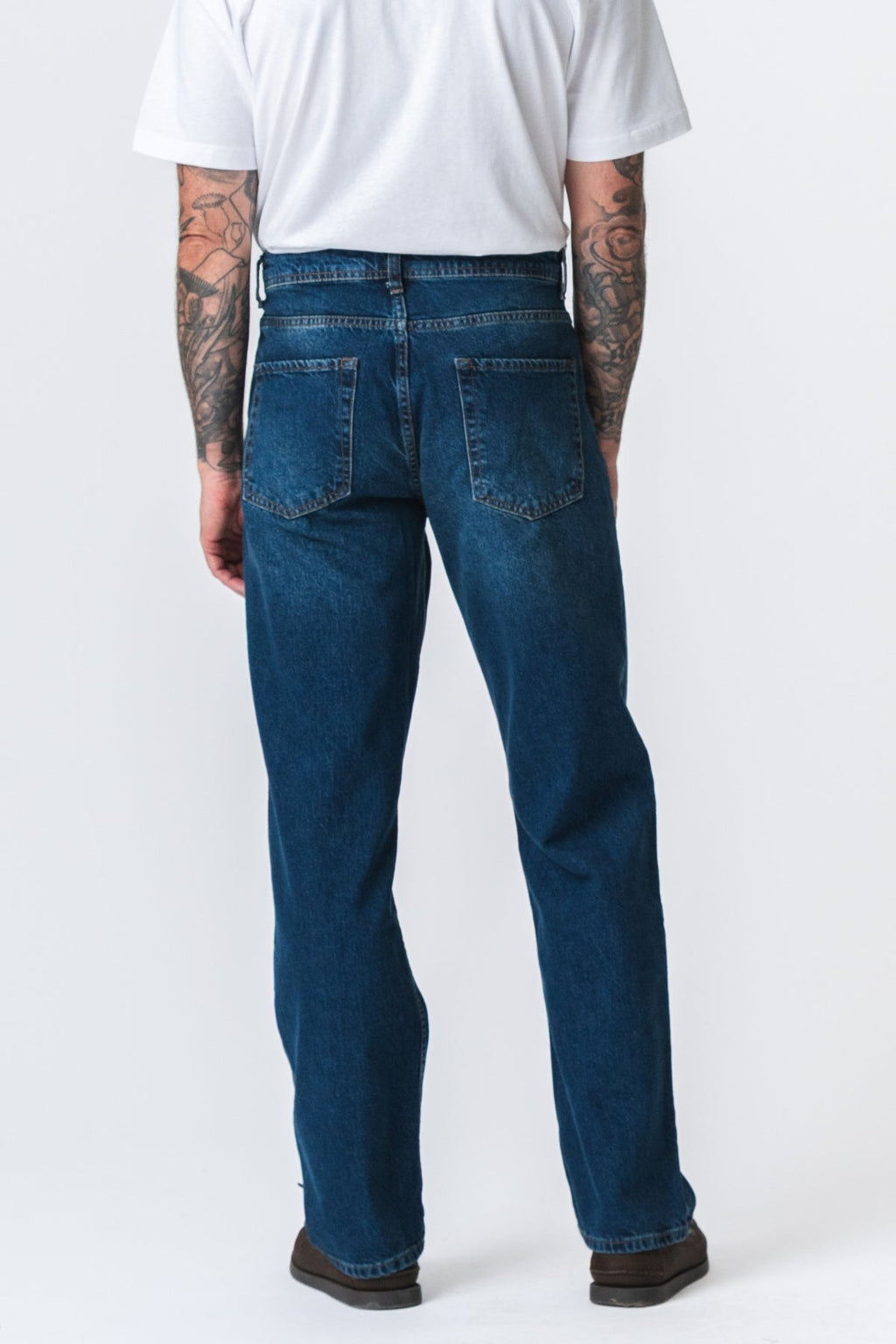 Noah Loose Fit Jeans - Mørk Blå Denim