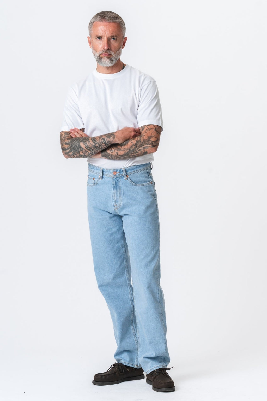 Noah Løs Passform Jeans - Lys Blå Denim