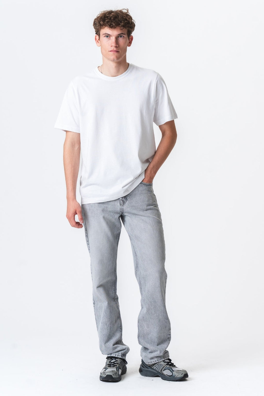 Relaxed Fit Jeans - Grey Denim