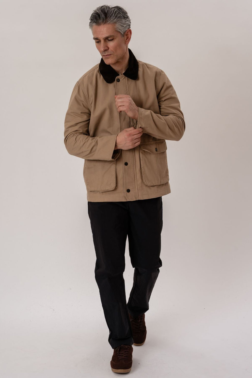 Twill Jakke - Mørk Sand