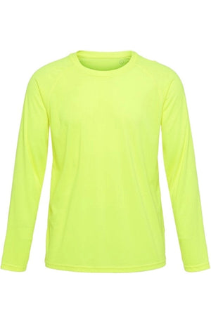 Langermet Trenings T-shirt - Neon Gul