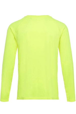 Langermet Trenings T-shirt - Neon Gul