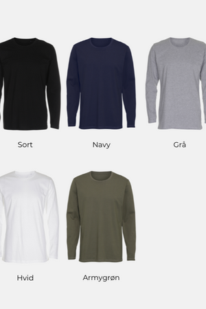 Basic T-skjorte med lange ermer - Pakketilbud (3 stk.)
