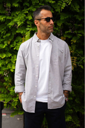 Den Originale Performance Oxford Skjorte - Grå