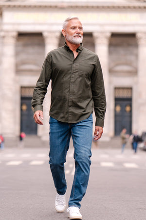 Den Originale Performance Oxford Skjorte - Mørk Grønn