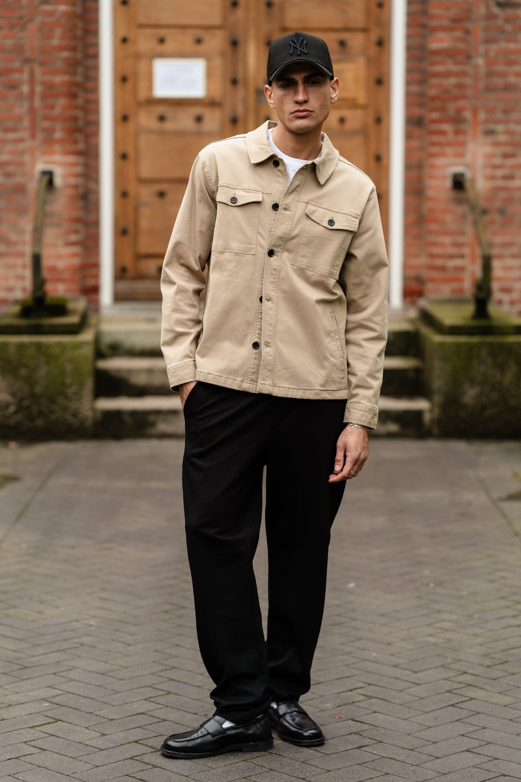 Twill Overshirt - Mørk Sand