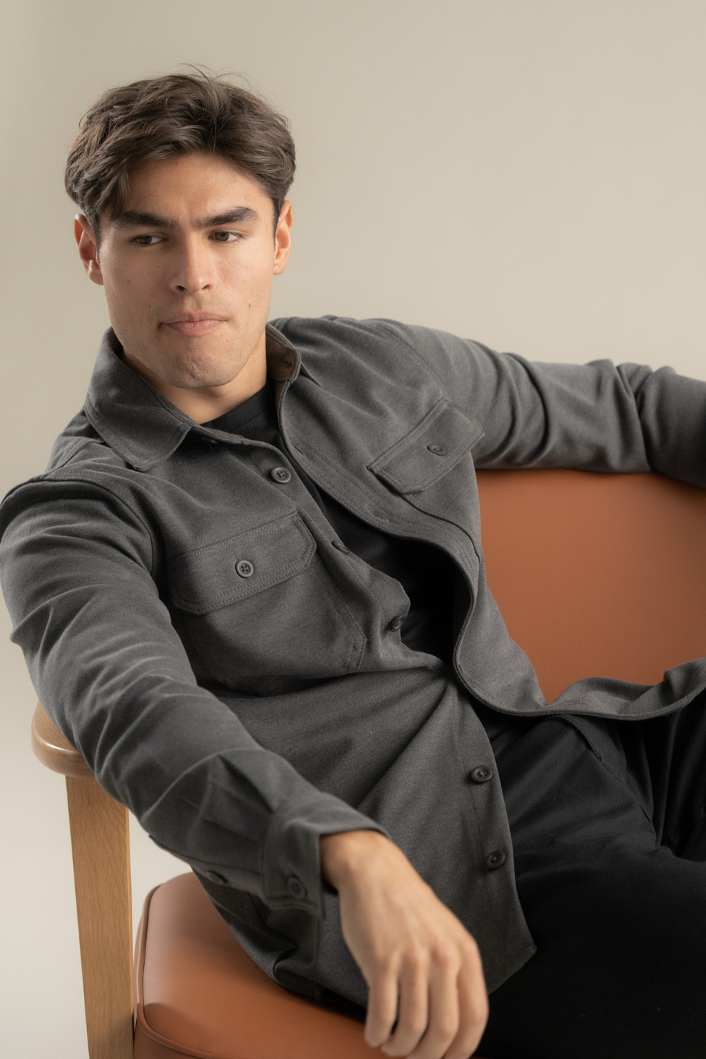 Performance Regular Overshirt - Kullgrå