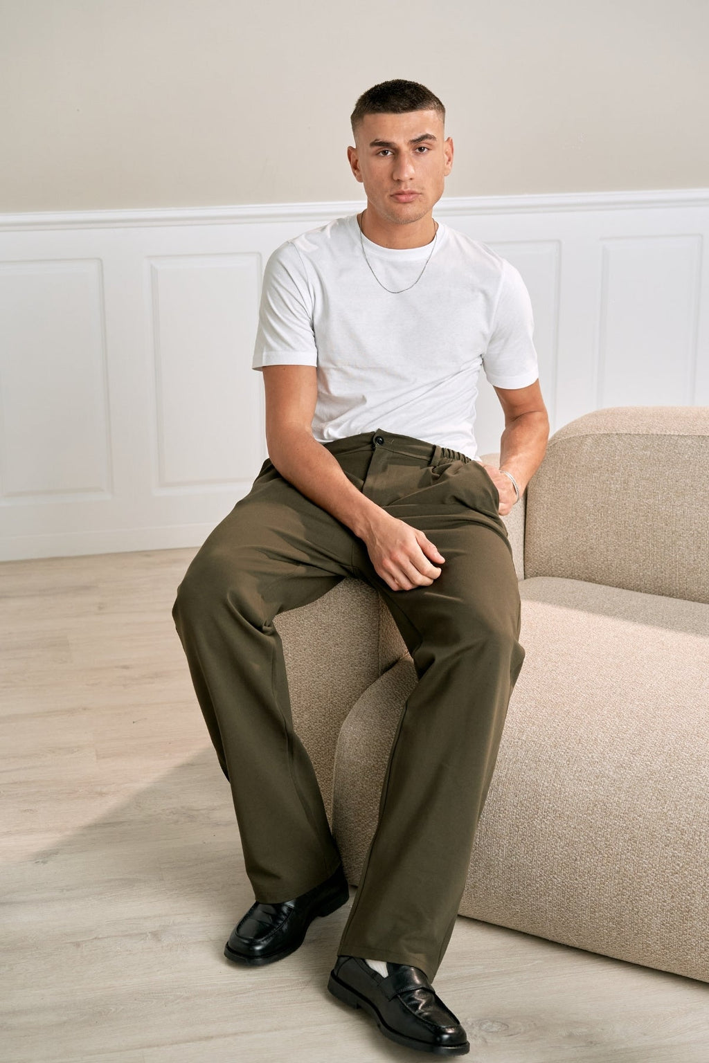 Suit Pants Loose - Armygrønn