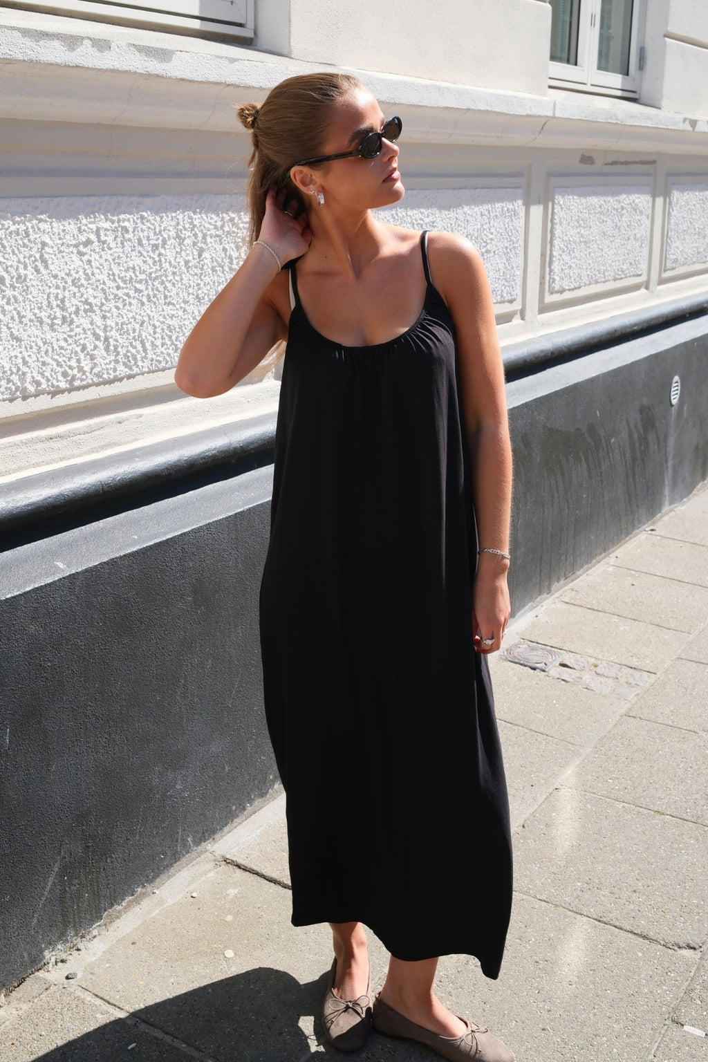 Luna Singlet Ankelkjole - Svart