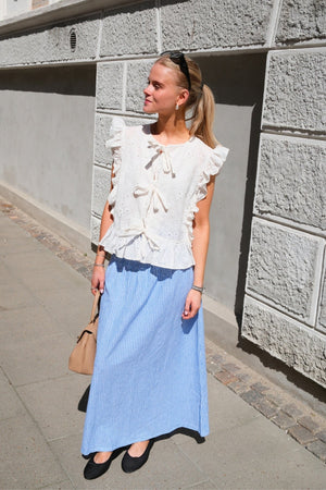 Linn Smock Ankel Skjørt - Marina Hvit