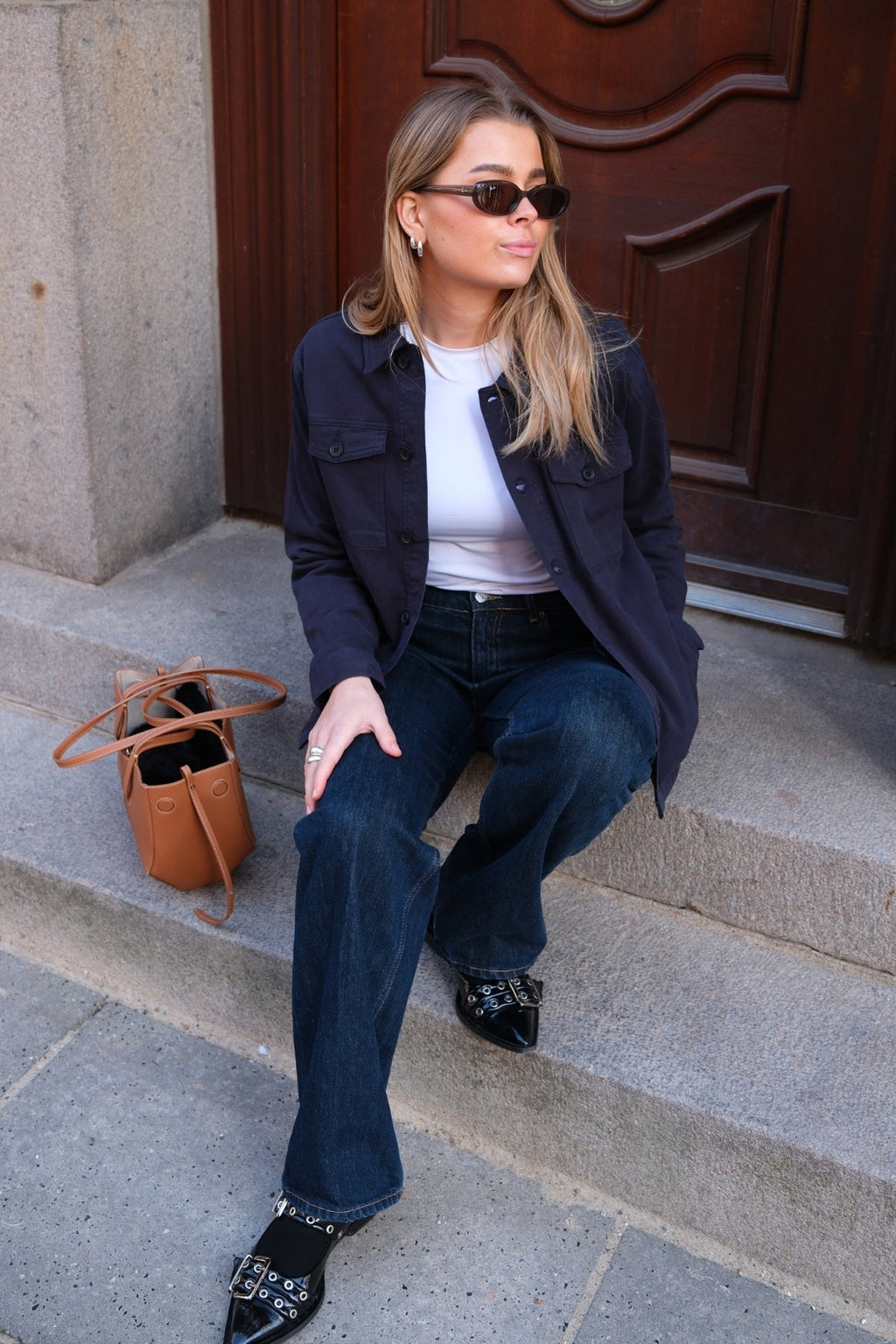 Twill Overshirt - Navy