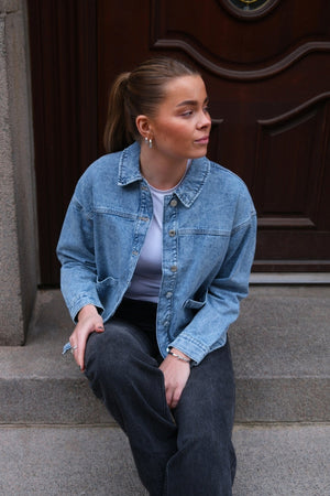 Jamie Denim Shacket - Lyseblå Denim