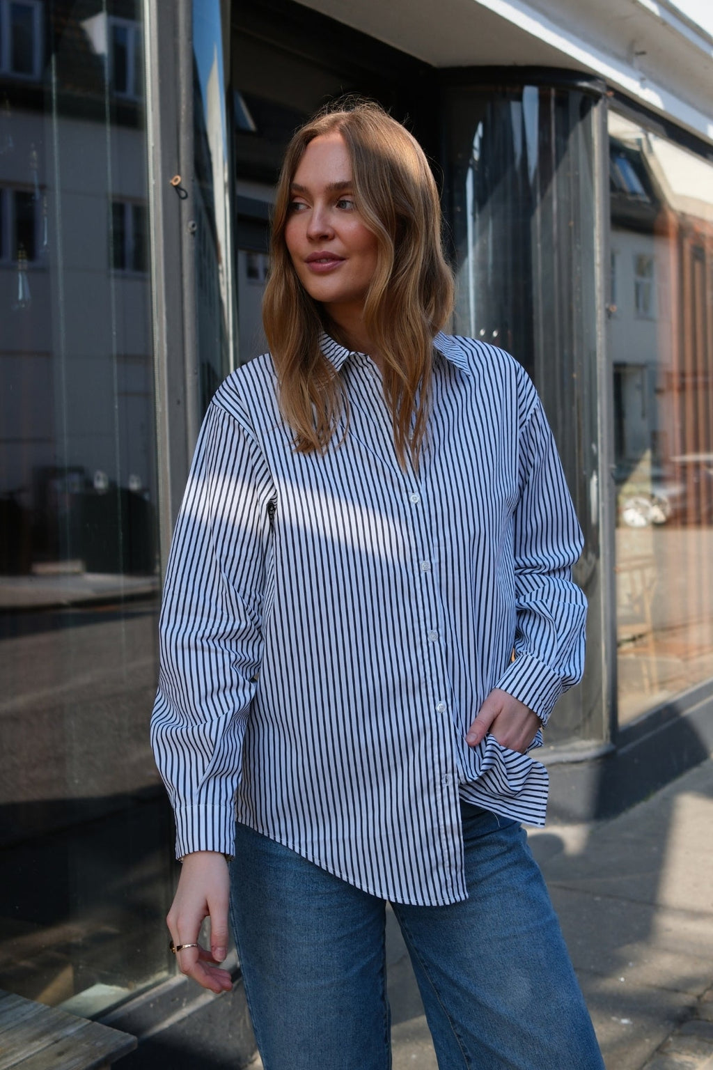 Tutta LO L/S Skjorte - Svart/Hvit