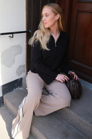 Berlin MW Wide Panel Pant - Sølv Mink