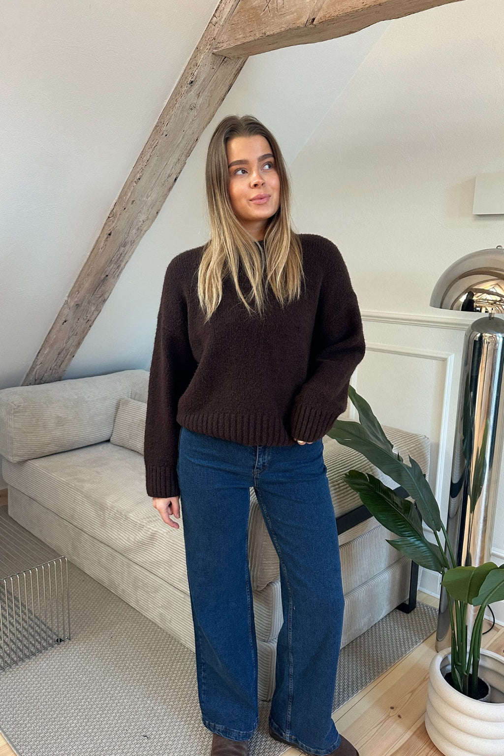 Miley Wide Jeans - Mellomblå