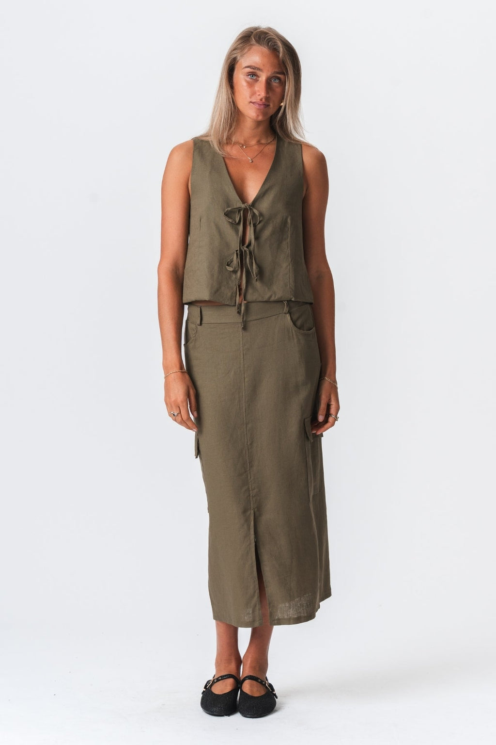 Lin Skjørt - Grønn