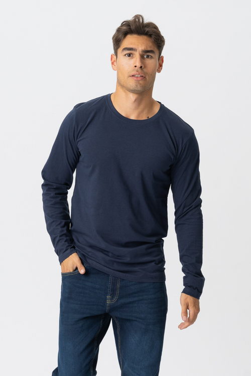 Basic Langermet T-shirt - Navy