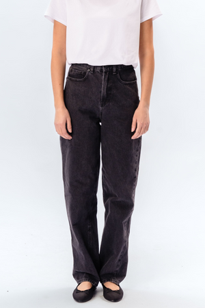 Performance Loose Jeans - Washed Black Denim