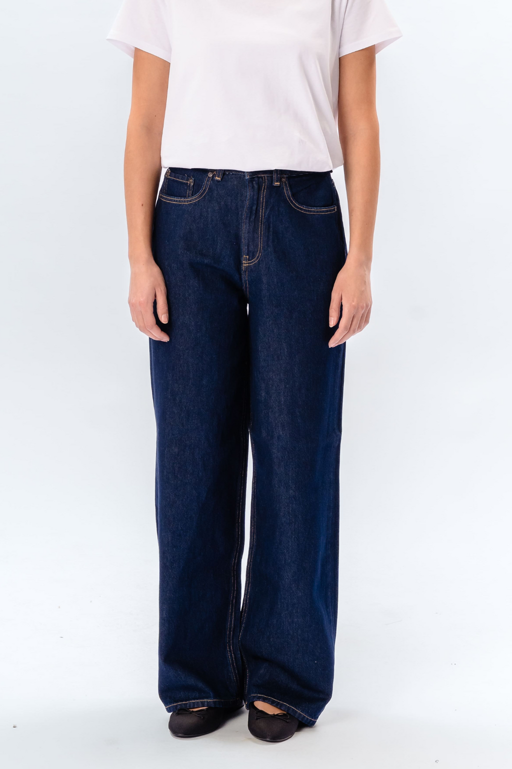 Performance Loose Jeans - Dark Blue Denim