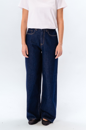 Performance Loose Jeans - Dark Blue Denim
